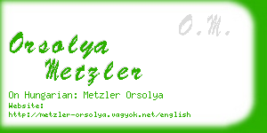 orsolya metzler business card